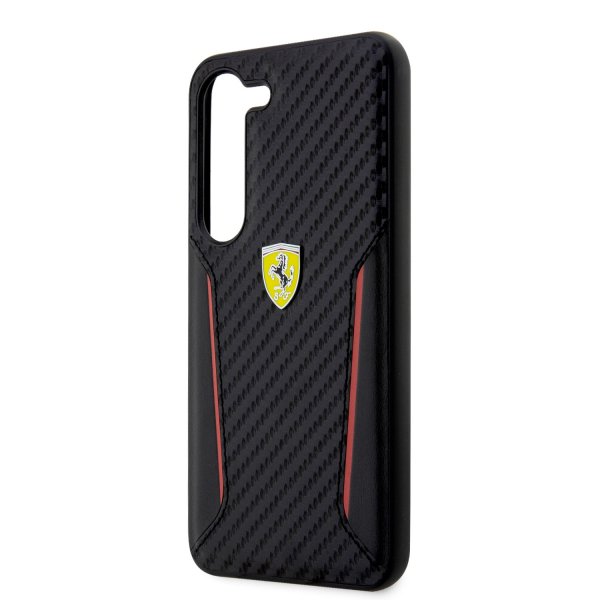 Ferrari Samsung Galaxy S23 Skal Carbon & Stripe Svart