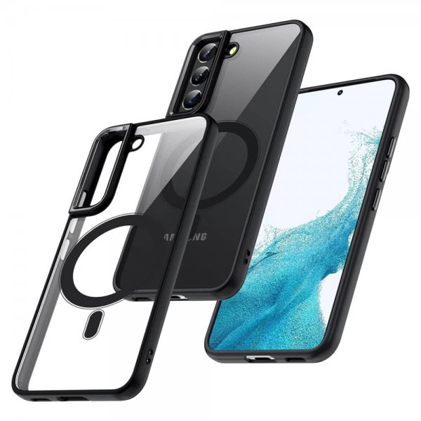 Samsung Galaxy S23 Skal Färgad Kant MagSafe Svart