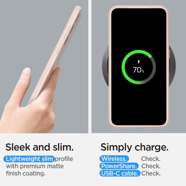 Spigen Samsung Galaxy S23 Skal Thin Fit Pink Sand