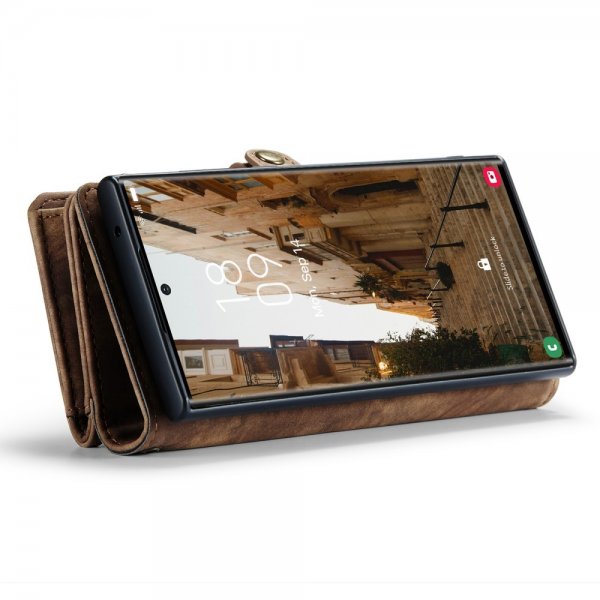 CaseMe Samsung Galaxy S23 Ultra Fodral 008 Series Löstagbart Skal Brun