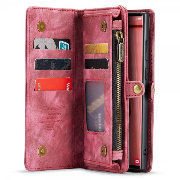 CaseMe Samsung Galaxy S23 Ultra Fodral 008 Series Löstagbart Skal Röd
