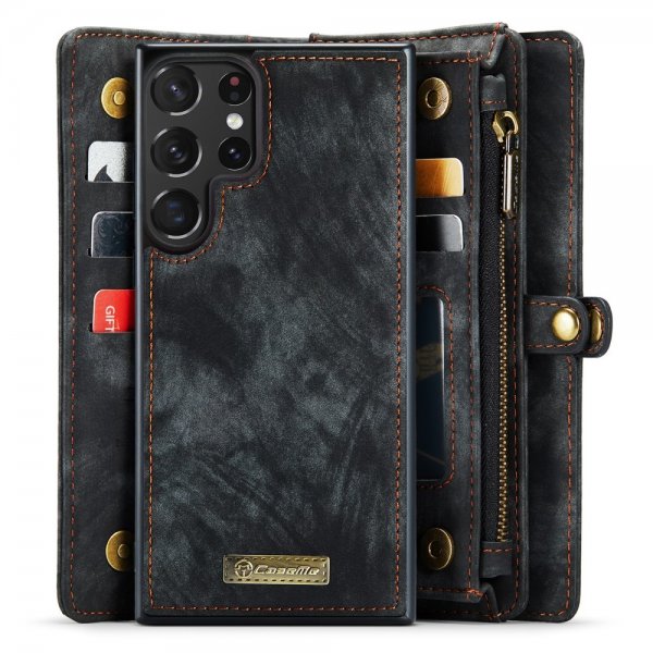 CaseMe Samsung Galaxy S23 Ultra Fodral 008 Series Löstagbart Skal Svart