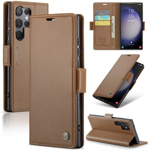 CaseMe Samsung Galaxy S23 Ultra Fodral 023 Series Brun