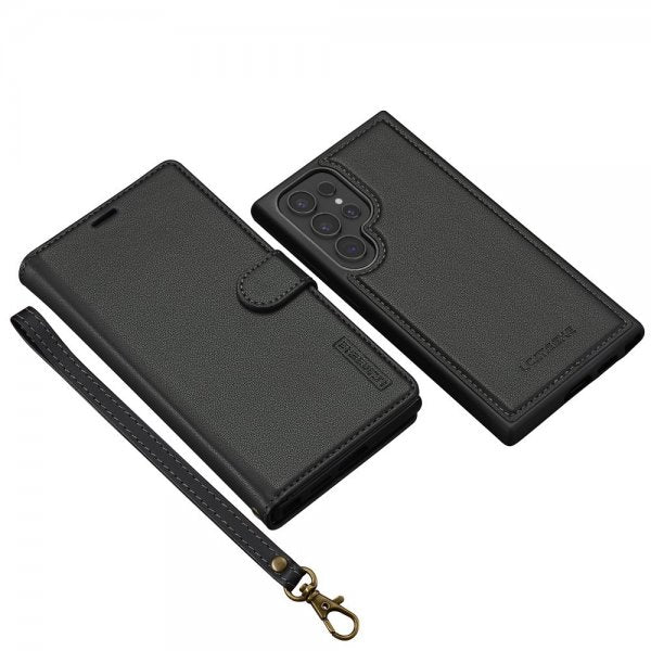 Lc.Imeeke Samsung Galaxy S23 Ultra Fodral med Löstagbart Skal L2 Series MagSafe Svart
