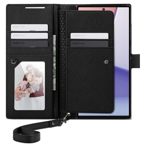 Spigen Samsung Galaxy S23 Ultra Fodral Wallet S Plus Svart