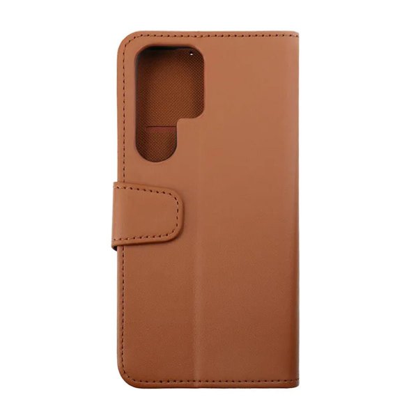 Rvelon Samsung Galaxy S23 Ultra Fodral Utfällbart Kortfack Brun