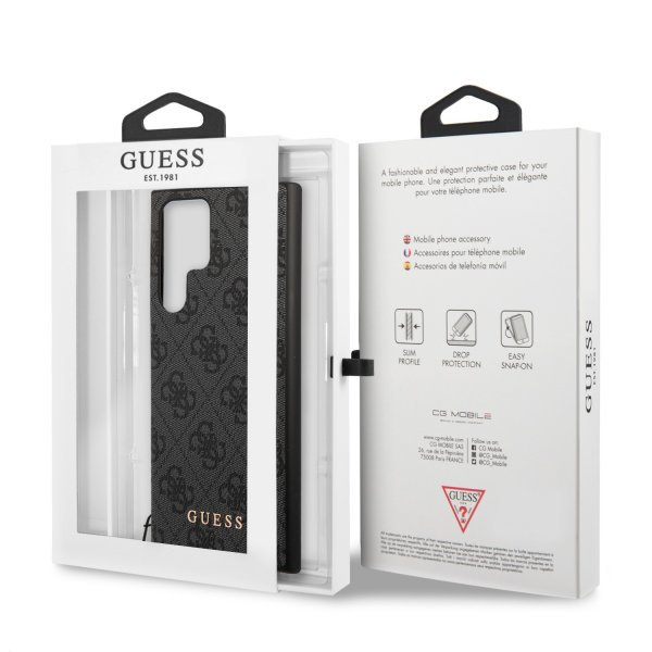 Guess Samsung Galaxy S23 Ultra Skal 4G Charms Grå