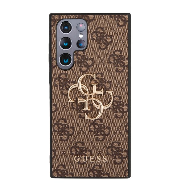 Guess Samsung Galaxy S23 Ultra Skal 4G Logo Brun