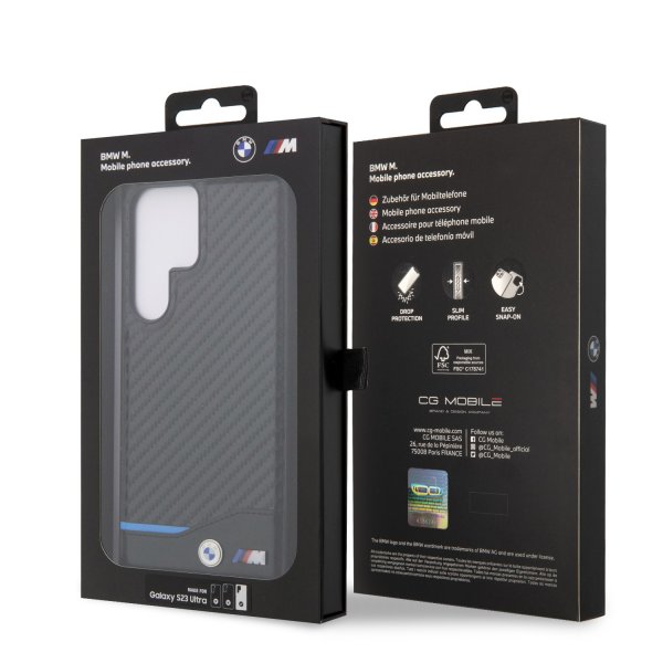BMW Samsung Galaxy S23 Ultra Skal Carbon & Stripe Svart