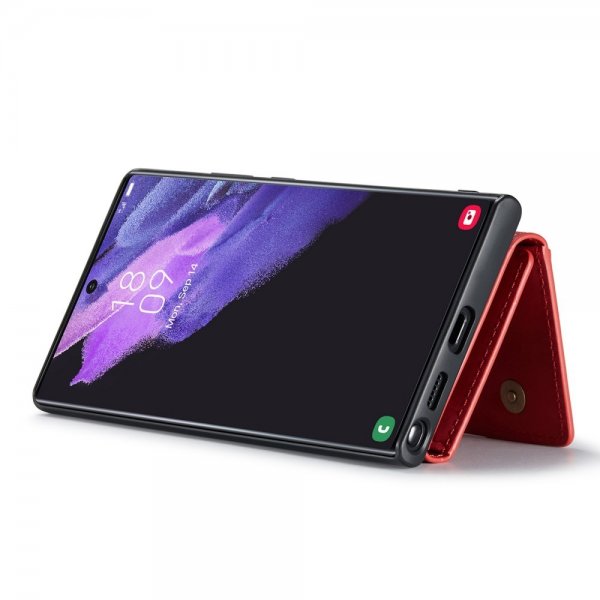 Dg.Ming Samsung Galaxy S23 Ultra Skal M2 Series Löstagbar Korthållare Röd