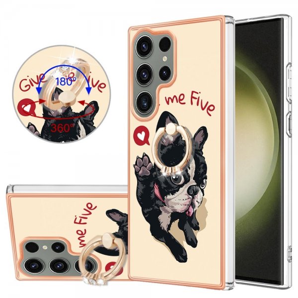 Samsung Galaxy S23 Ultra Skal med Finger Ring Motiv Give Me Five