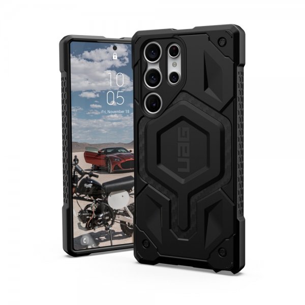 Urban Armor Gear (UAG) Samsung Galaxy S23 Ultra Skal Monarch Pro MagSafe Carbon Fiber Svart
