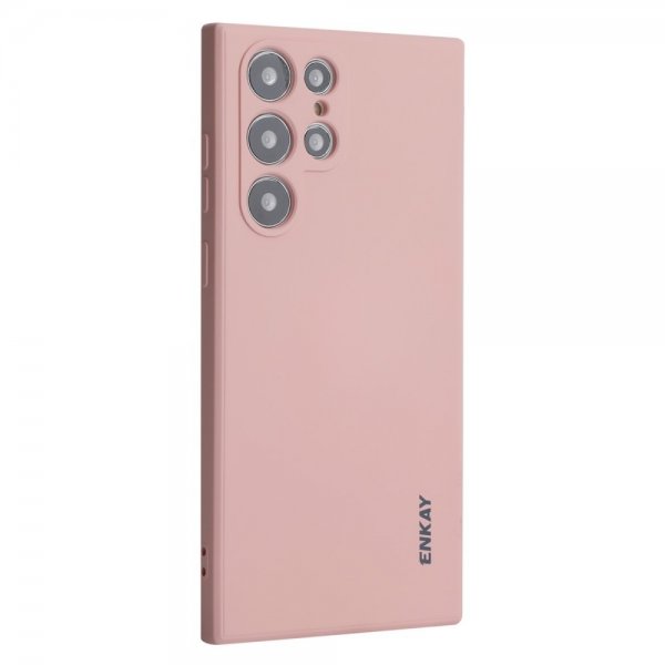 Enkay Samsung Galaxy S23 Ultra Skal Silikon Rosa