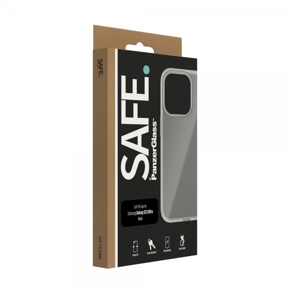 SAFE by PanzerGlass Samsung Galaxy S23 Ultra Skal Soft TPU Case Svart