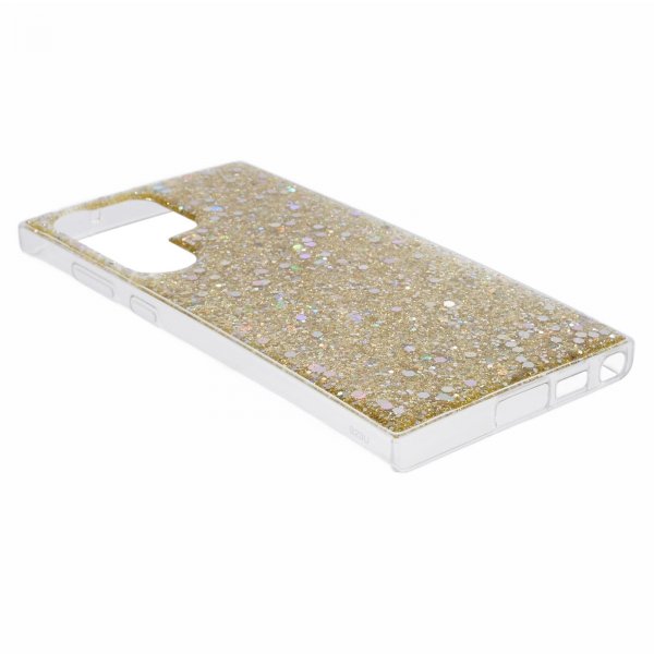 Nordic Covers Samsung Galaxy S23 Ultra Skal Sparkle Series Citrine Gold