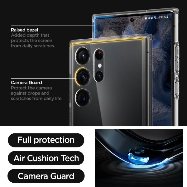 Spigen Samsung Galaxy S23 Ultra Skal Ultra Hybrid Crystal Clear