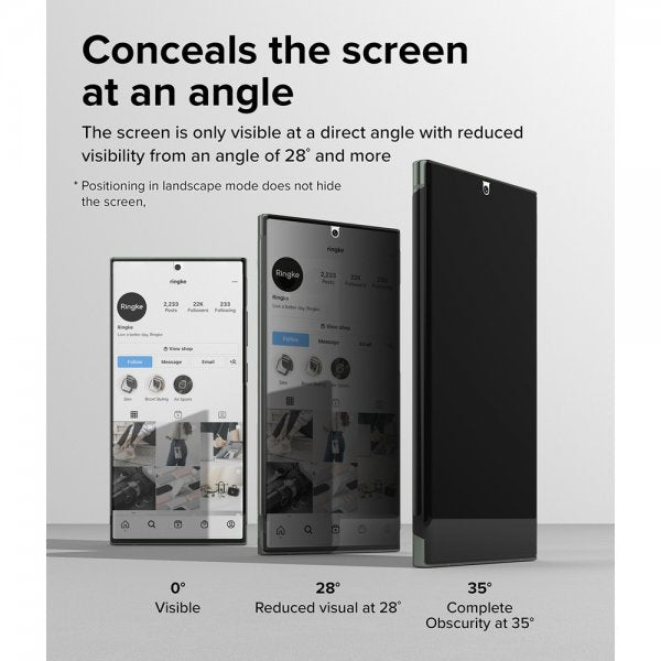 Ringke Samsung Galaxy S23 Ultra Skärmskydd Privacy Dual Easy Film