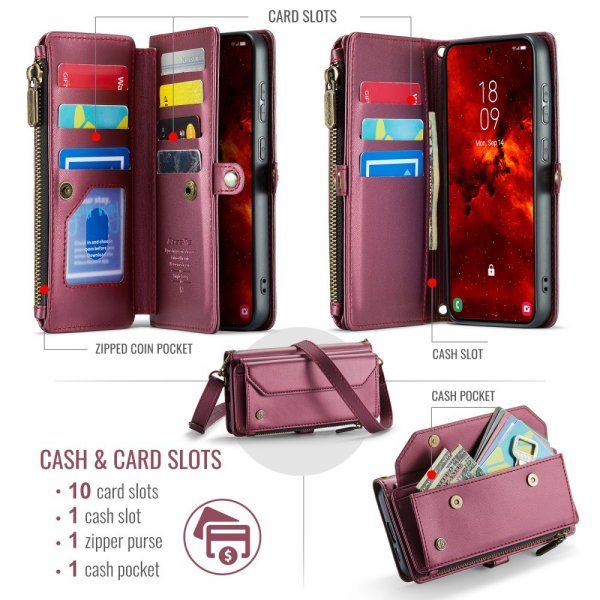 CaseMe Samsung Galaxy S24 FE Fodral C36 Series Röd