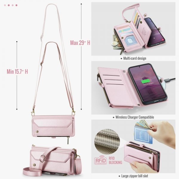 CaseMe Samsung Galaxy S24 FE Fodral C36 Series Rosa