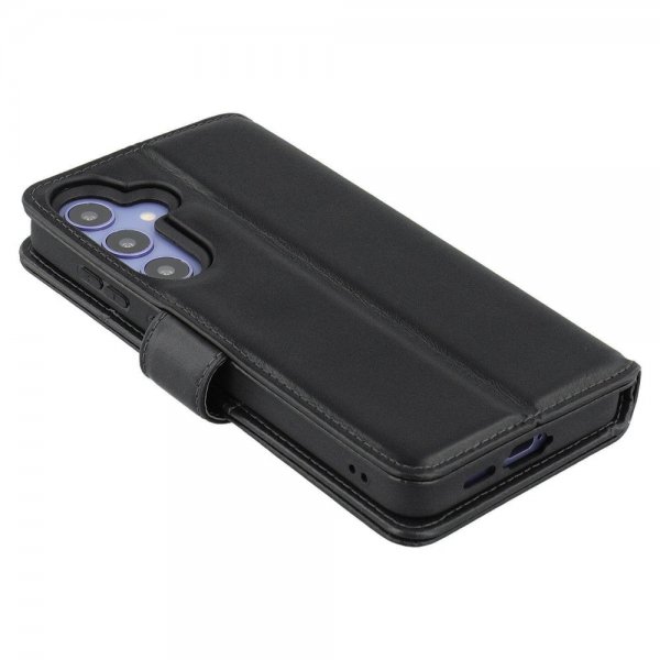 Nordic Covers Samsung Galaxy S24 FE Fodral Essential Leather Raven Black