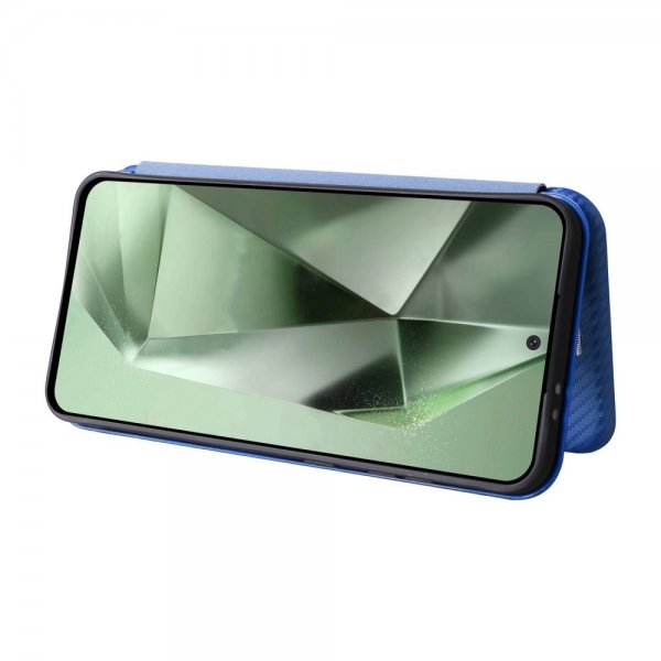 Samsung Galaxy S24 FE Fodral Kolfibertextur Blå