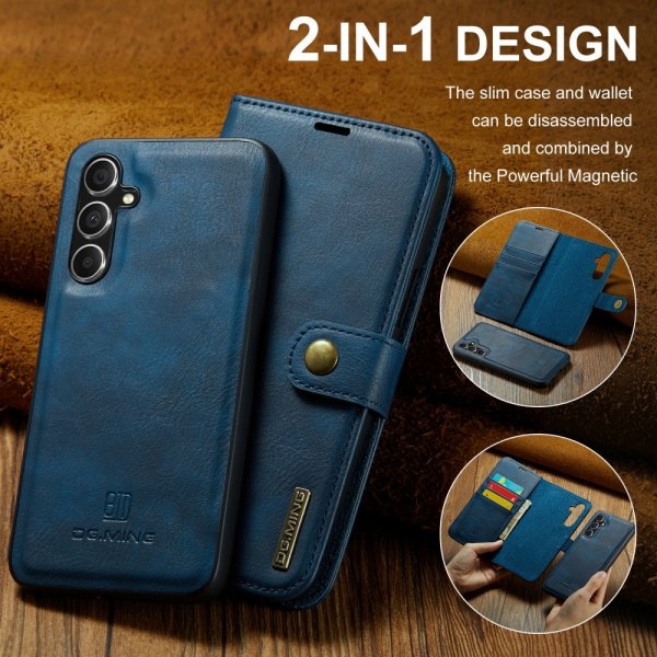 Dg.Ming Samsung Galaxy S24 FE Fodral med Löstagbart Skal Blå