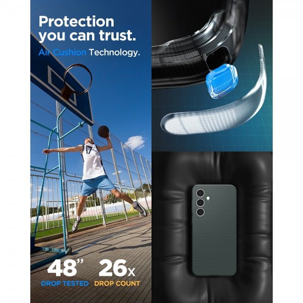Spigen Samsung Galaxy S24 FE Skal Liquid Air Abyss Green
