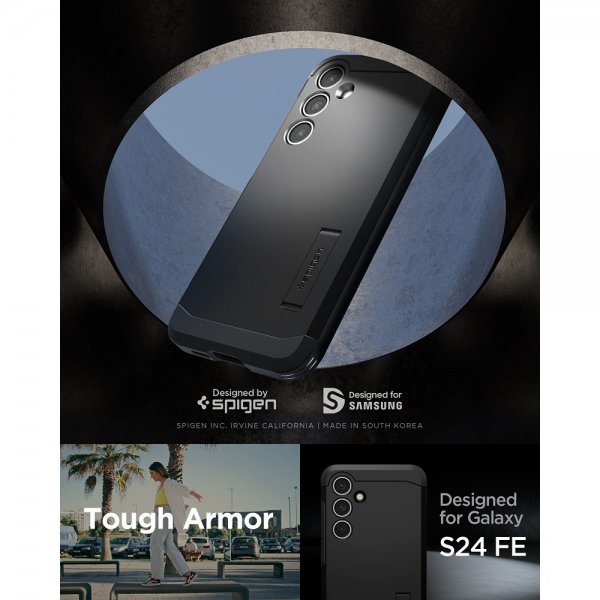 Spigen Samsung Galaxy S24 FE Skal Tough Armor Svart
