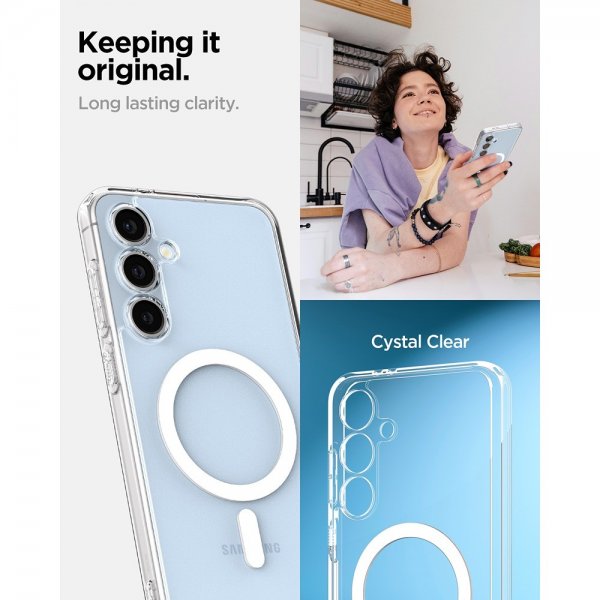 Spigen Samsung Galaxy S24 FE Skal Ultra Hybrid MagFit Vit