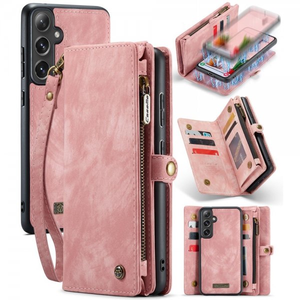 CaseMe Samsung Galaxy S24 Fodral 008 Series Löstagbart Skal Rosa