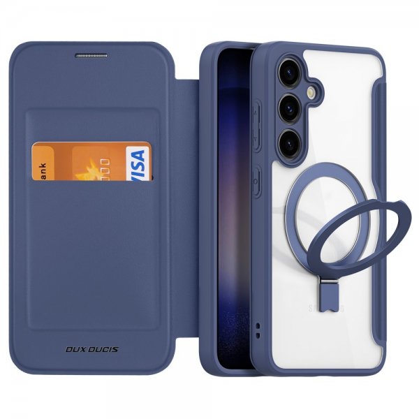Dux Ducis Samsung Galaxy S24 Fodral Skin X Pro Series Kickstand MagSafe Blå