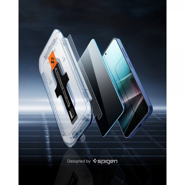 Spigen Samsung Galaxy S24/Galaxy S25 Skärmskydd GLAS.tR EZ Fit Privacy 2-pack