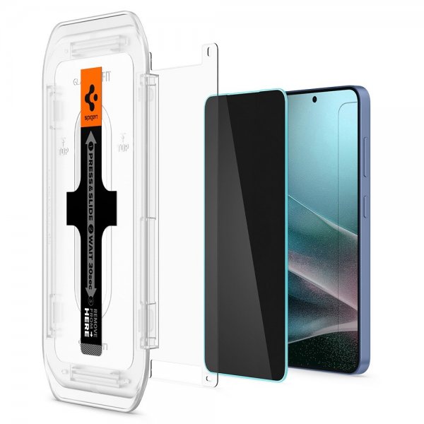 Spigen Samsung Galaxy S24/Galaxy S25 Skärmskydd GLAS.tR EZ Fit Privacy 2-pack