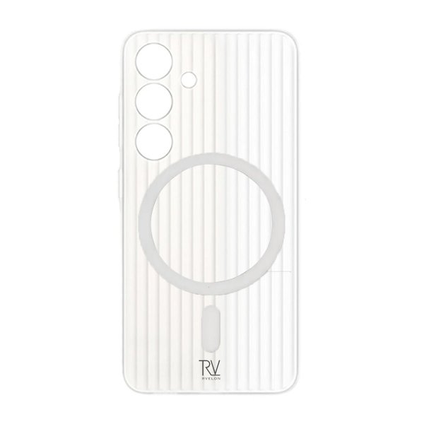 Rvelon Samsung Galaxy S24 Skal Korrugerad MagSafe Vit