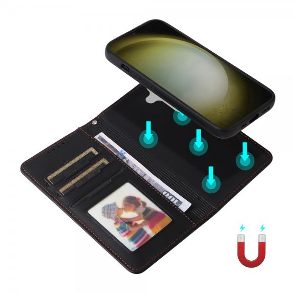 Betopnice Samsung Galaxy S24 Plus Fodral med Löstagbart Skal 005 Svart