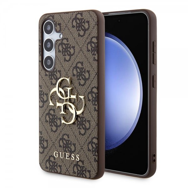 Guess Samsung Galaxy S24 Plus Skal 4G Metal Logo Brun