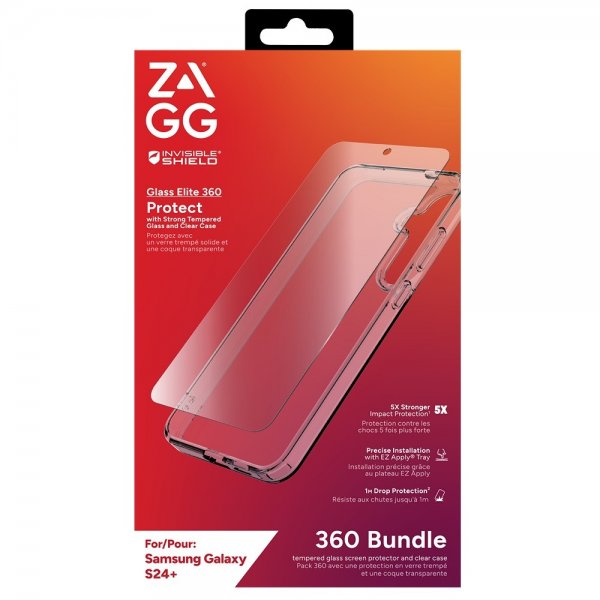 ZAGG InvisibleShield Samsung Galaxy S24 Plus Skal med Skärmskydd Glass Elite 360