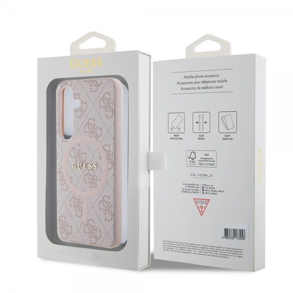 Guess Samsung Galaxy S24 Skal 4G Pattern MagSafe Rosa