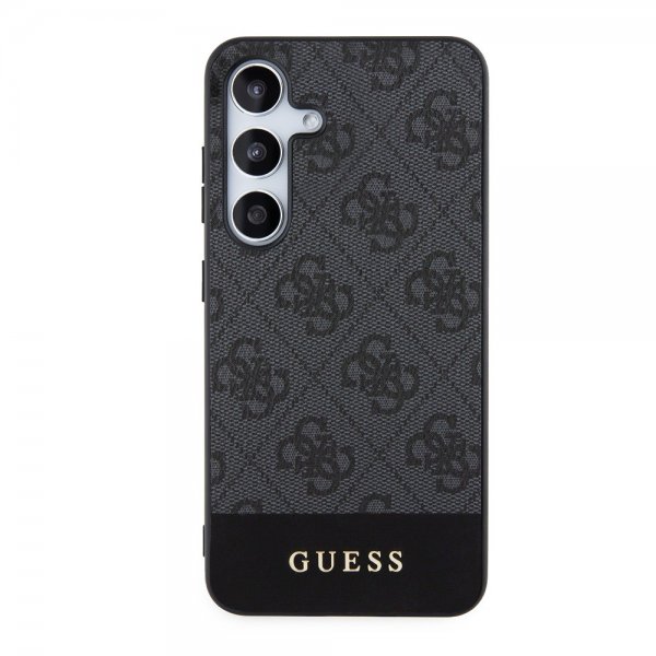 Guess Samsung Galaxy S24 Skal Bottom Stripe Metal Logo Svart