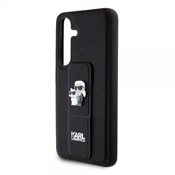 Karl Lagerfeld Samsung Galaxy S24 Skal Grip & Stand Saffiano Svart