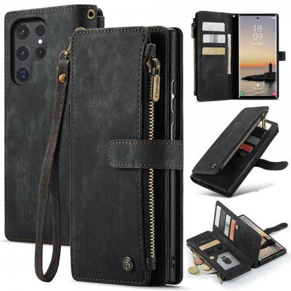 CaseMe Samsung Galaxy S24 Ultra Fodral C30 Series Svart