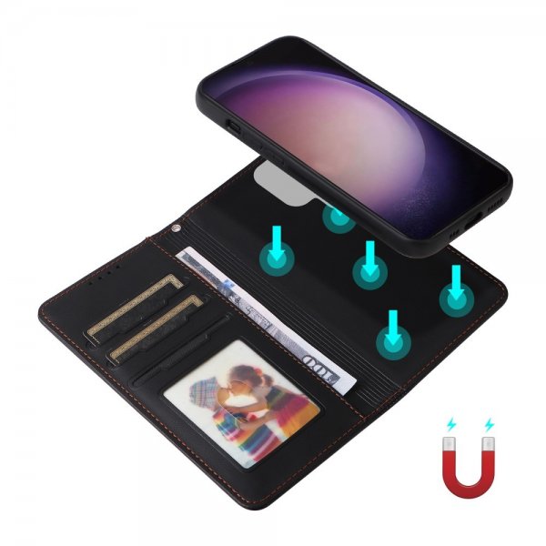 Betopnice Samsung Galaxy S24 Ultra Fodral med Löstagbart Skal 005 Svart