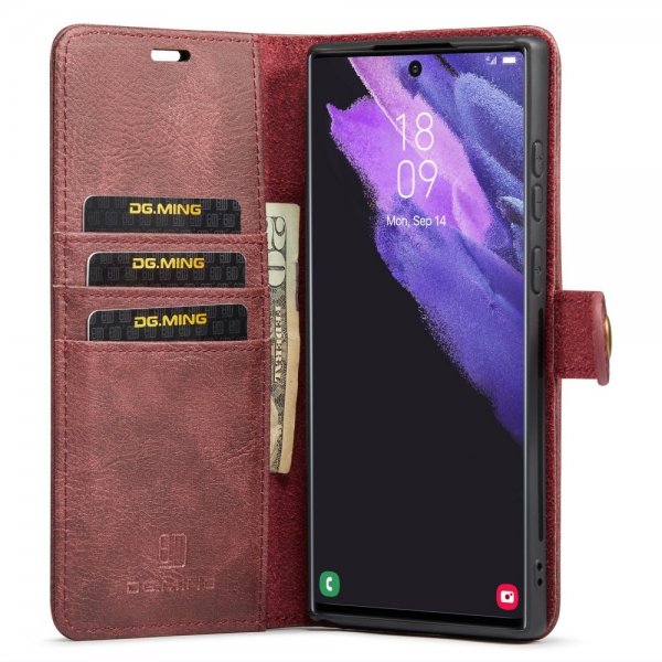 Dg.Ming Samsung Galaxy S24 Ultra Fodral med Löstagbart Skal Röd