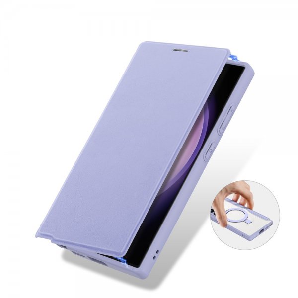Dux Ducis Samsung Galaxy S24 Ultra Fodral Skin X Pro Series Kickstand MagSafe Lila