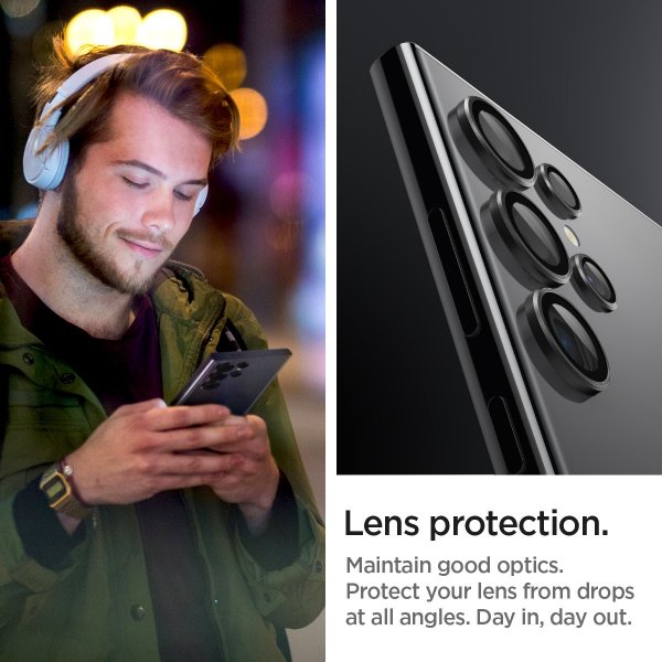 Spigen Samsung Galaxy S24 Ultra Kameraskydd GLAS.tR EZ Fit Optik Pro 2-pack Svart