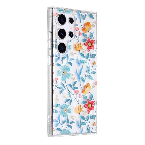 Samsung Galaxy S24 Ultra Skal Blommönster MagSafe Kvistar