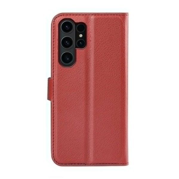 Samsung Galaxy S24 Ultra Fodral med Stativ Brun