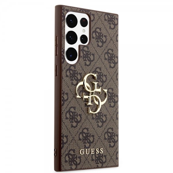 Guess Samsung Galaxy S24 Ultra Skal 4G Metal Logo Brun
