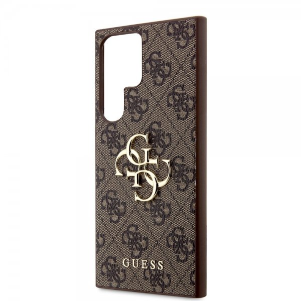 Guess Samsung Galaxy S24 Ultra Skal 4G Metal Logo Brun