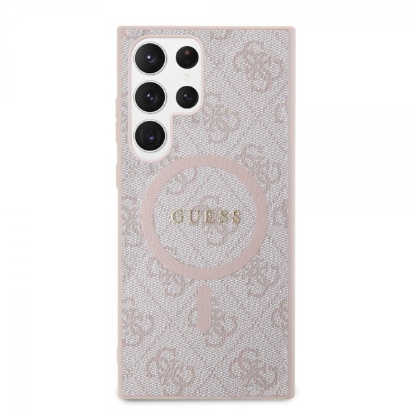 Guess Samsung Galaxy S24 Ultra Skal 4G Pattern MagSafe Rosa